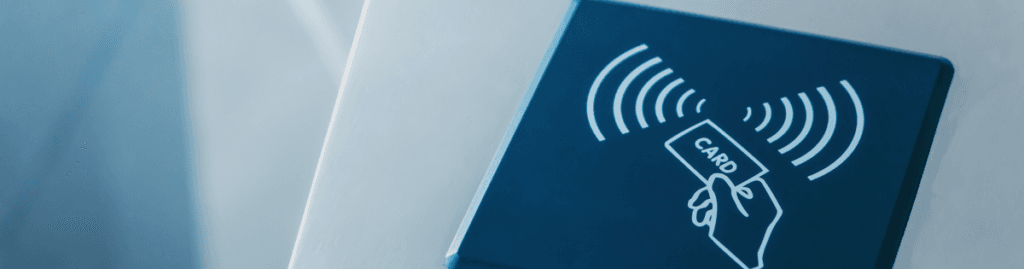 RFID card access control at entrance